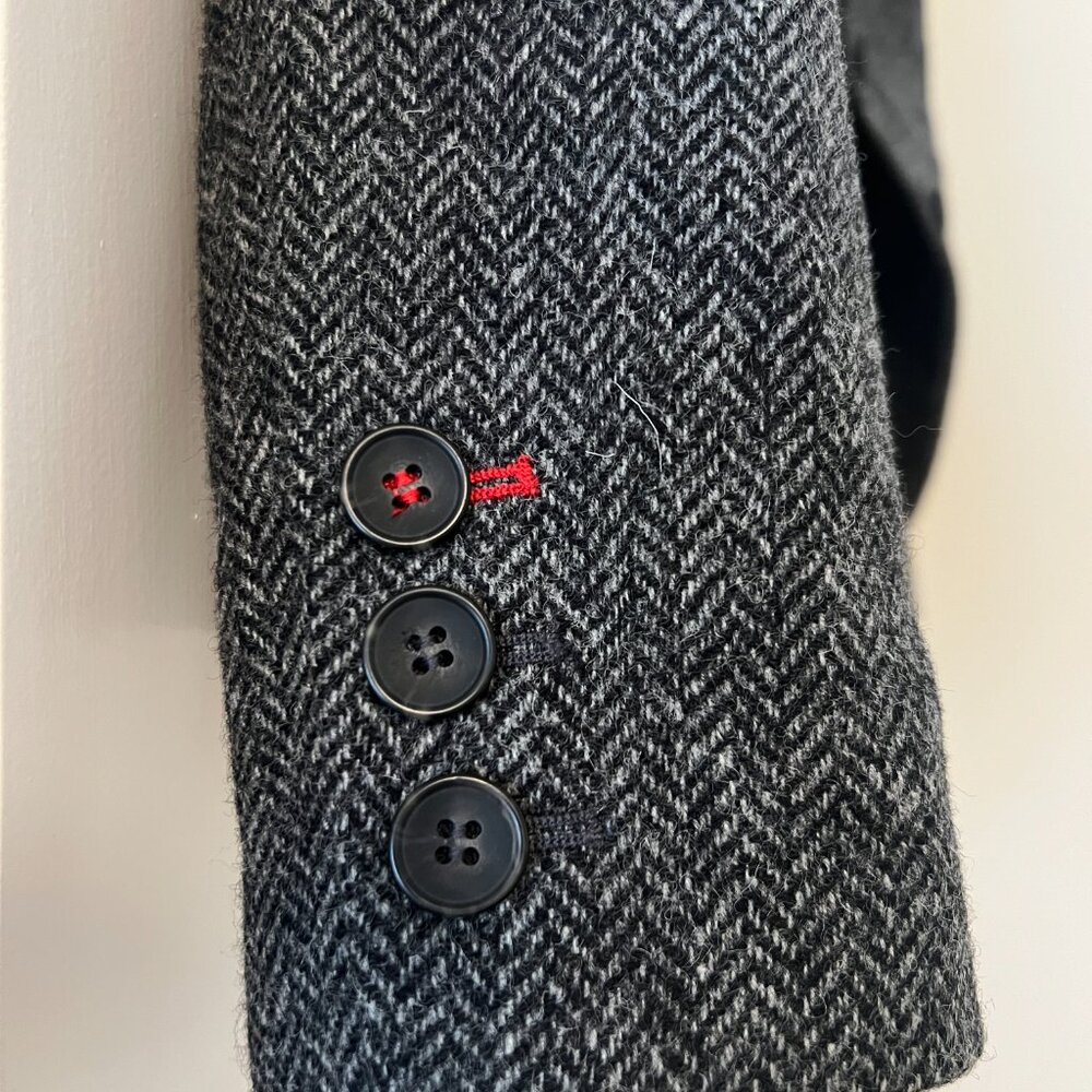 Boden British Tweed by Moon Gray Wool Herringbone Blazer 4P - Picture 6 of 7